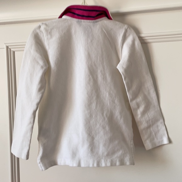 Ralph Lauren 5T White long sleeve polo shirt - Picture 3 of 3